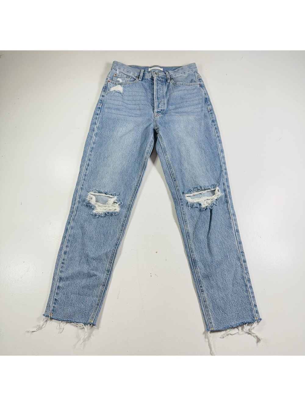 Pacsun Ultra High Rise Slim Jeans Light Wash Distressed Women’s Size 26